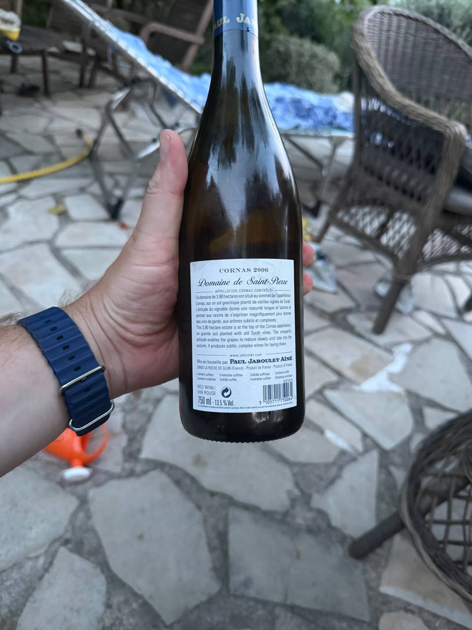 Paul Jaboulet Aîné Cornas Domaine de Saint Pierre 2006 — bagsiden